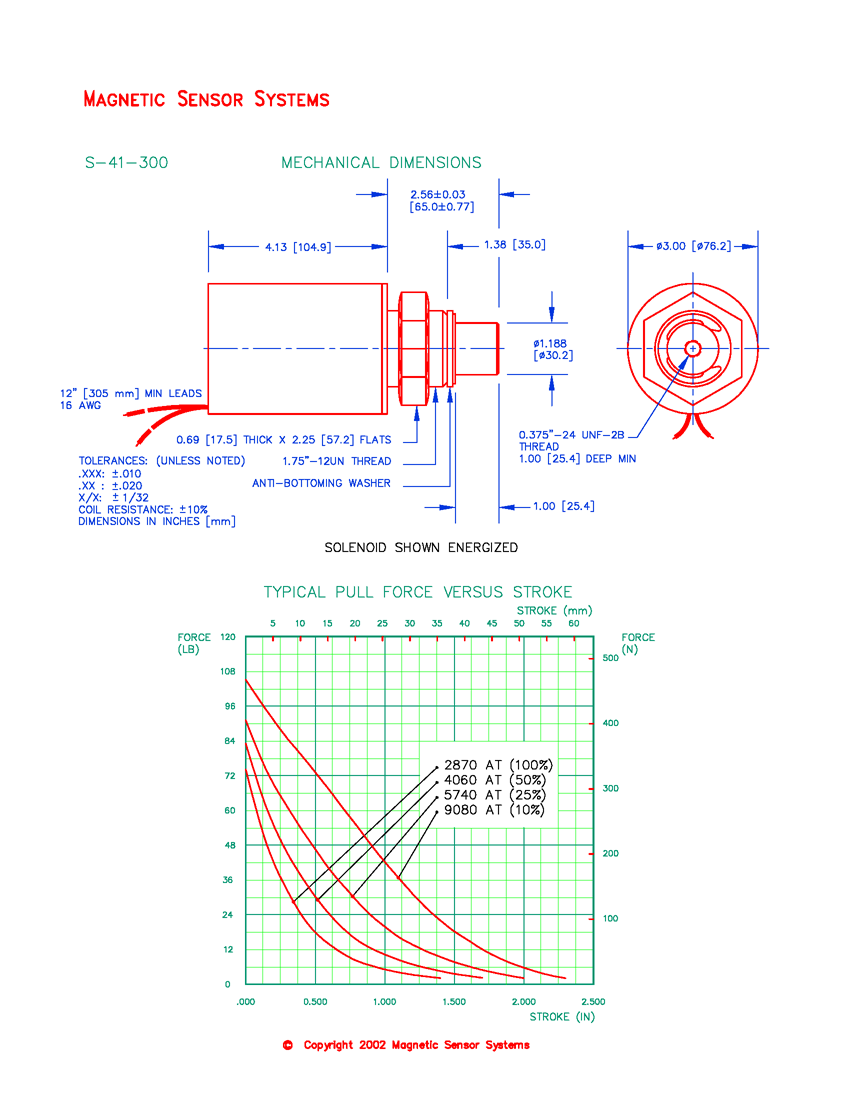 Tubular Pull Type Solenoid S-41-300, Page 2